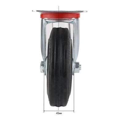 3 " 4 " 5 " 6 " 8 inch Rubber Caster Wheels, Steel Core Roller Bearing Caster Wheels OEM ODM
