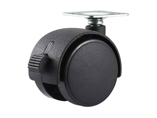 50 mm zwarte platen, Nylon Twin Sound Meubels Universal Castor Wheels