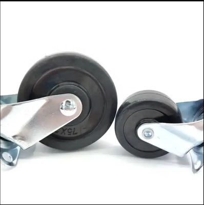 Zwarte lichtgevoelige rollers 3 inch rubber rollers 75mm roterende gladde hardloop
