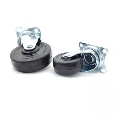 Zwarte lichtgevoelige rollers 3 inch rubber rollers 75mm roterende gladde hardloop