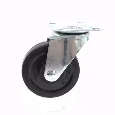 Zwarte lichtgevoelige rollers 3 inch rubber rollers 75mm roterende gladde hardloop
