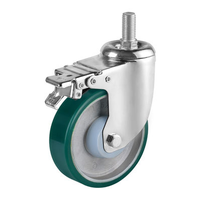 Aluminium polyurethane rolwielen met kogellagers, industriële middelzware rolwielen