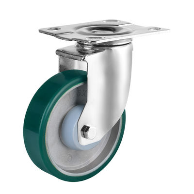 Aluminium polyurethane rolwielen met kogellagers, industriële middelzware rolwielen