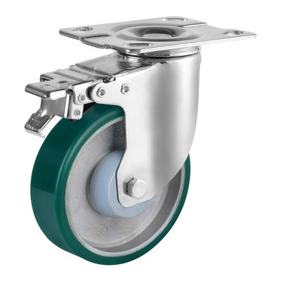 Aluminium polyurethane rolwielen met kogellagers, industriële middelzware rolwielen