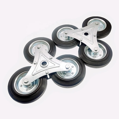 160 mm zwart rubberen trappenklimm met rollagers